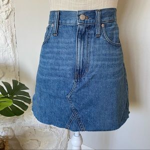 Madewell Rigid Denim A-line skirt